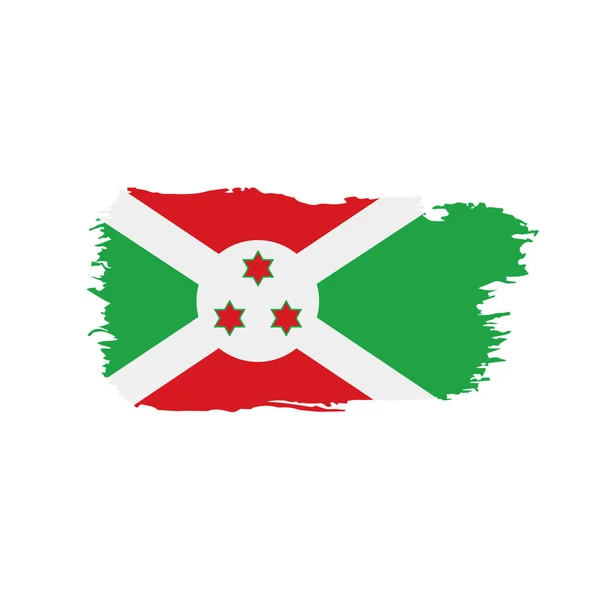 Bandera de Burundi, ilustración vectorial — Archivo Imágenes Vectoriales