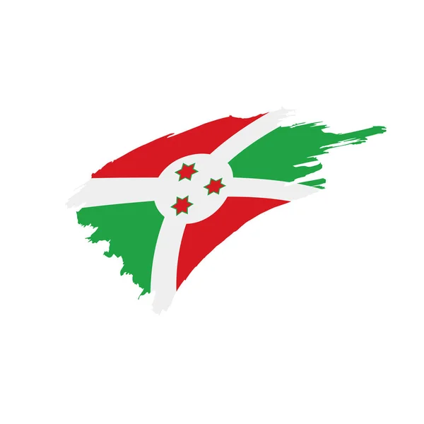 Bandera de Burundi, ilustración vectorial — Vector de stock