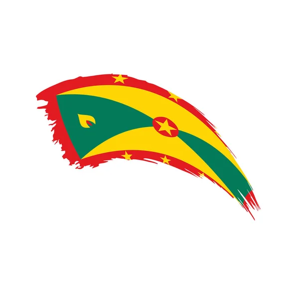 Grenada Flagge, Vektorabbildung — Stockvektor