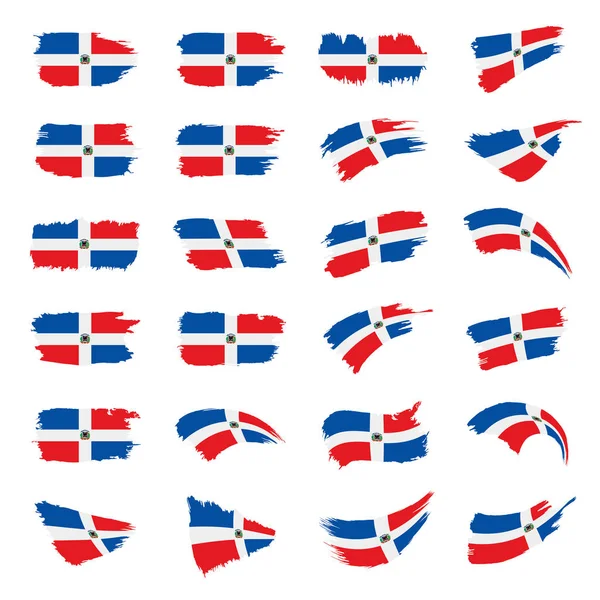 Dominicana vlag, vectorillustratie — Stockvector