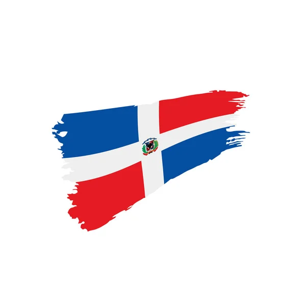 Bandeira dominicana, ilustração vetorial — Vetor de Stock