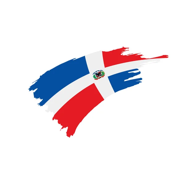 Bandeira dominicana, ilustração vetorial — Vetor de Stock
