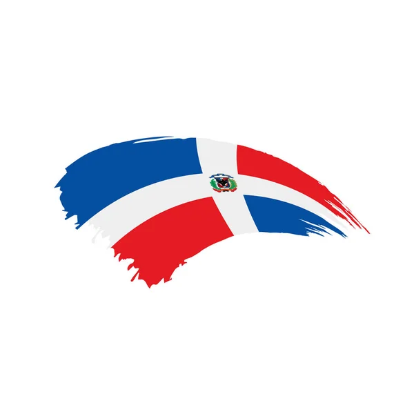 Bandeira dominicana, ilustração vetorial — Vetor de Stock