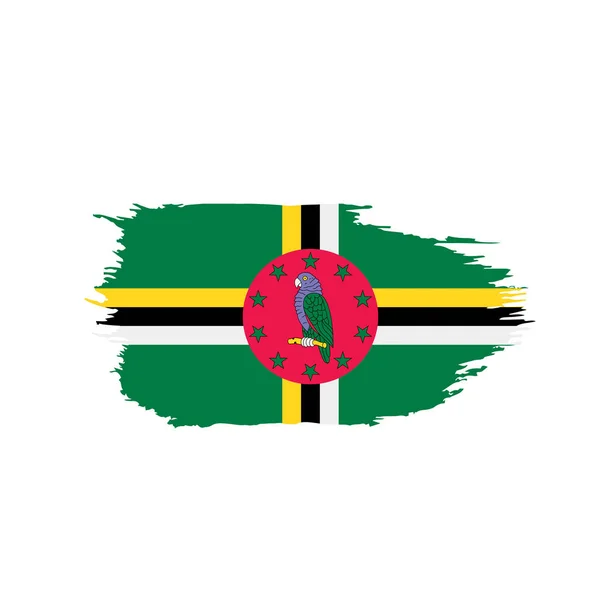 Dominica flagga, vektorillustration — Stock vektor