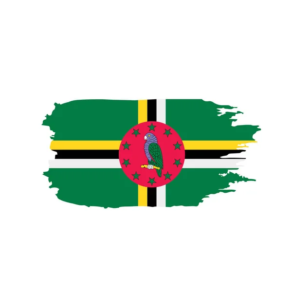 Dominica flagga, vektorillustration — Stock vektor