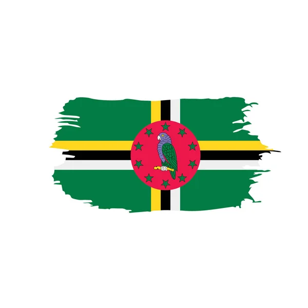 Dominica-Flagge, Vektorabbildung — Stockvektor