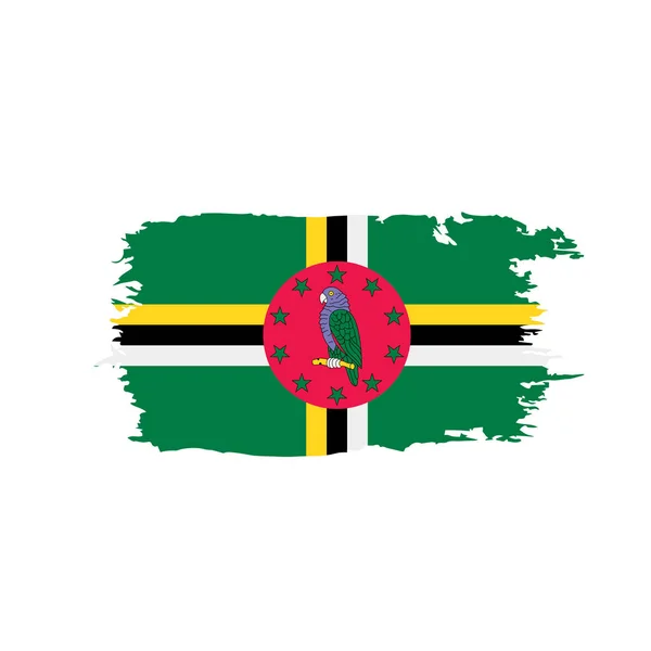 Dominica flagga, vektorillustration — Stock vektor