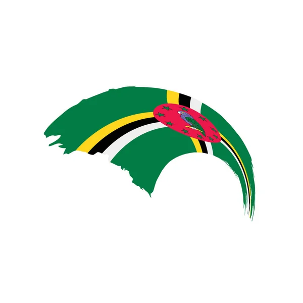 Dominica flag, vector illustration — Stock Vector