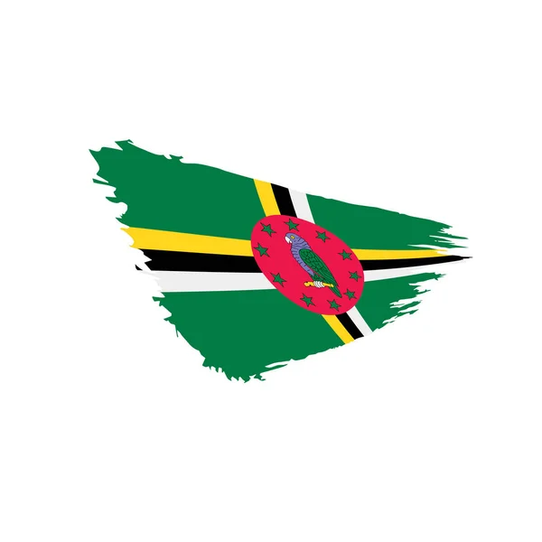 Dominica flagga, vektorillustration — Stock vektor