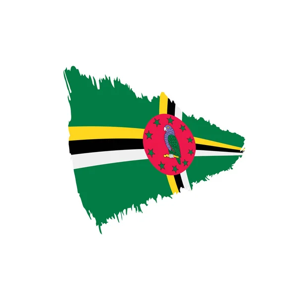Bandera de Dominica, ilustración vectorial — Vector de stock
