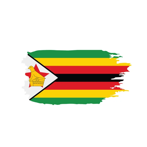 Zimbabwe-flagg, vektorillustrasjon – stockvektor