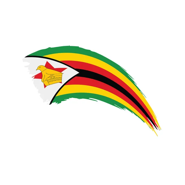 Zimbabve bayrağı, vektör çizim — Stok Vektör