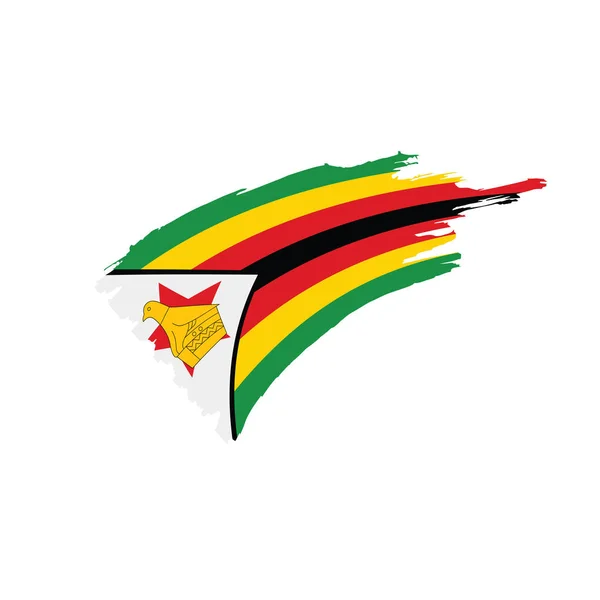 Zimbabwes flagga, vektorillustration — Stock vektor