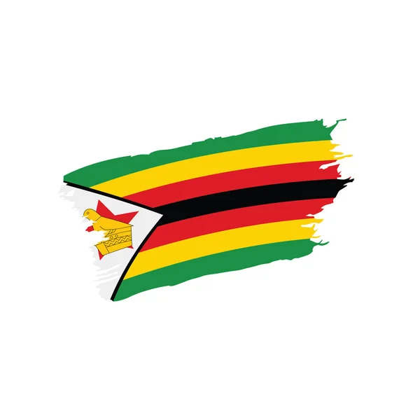 Zimbabwe-flagg, vektorillustrasjon – stockvektor