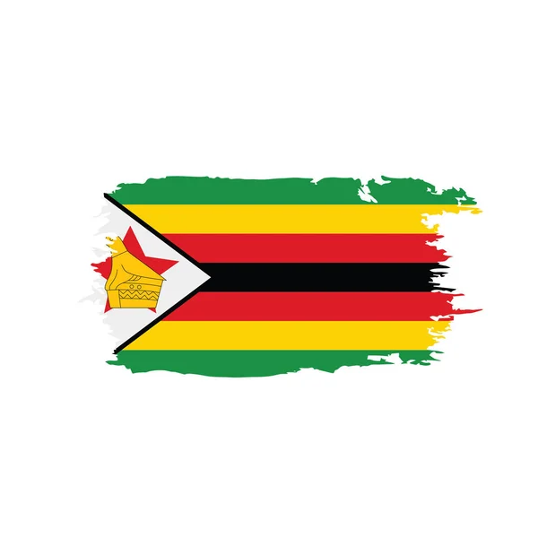 Bandeira do Zimbabué, ilustração vetorial — Vetor de Stock