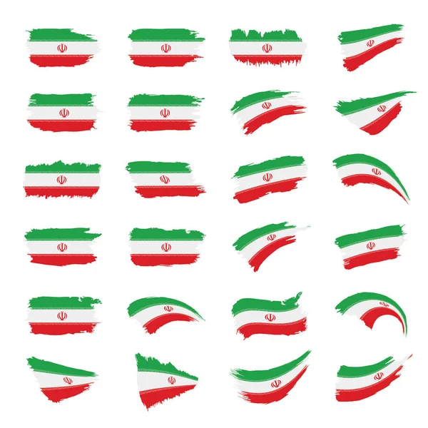 Bandera de Irán, ilustración vectorial — Vector de stock
