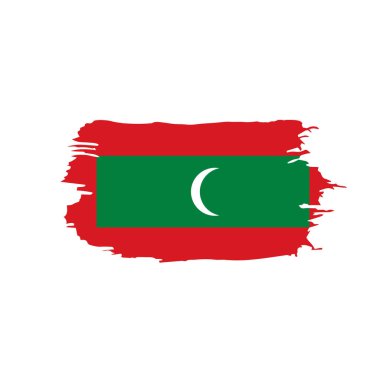 Maldivler bayrağı, vektör çizim