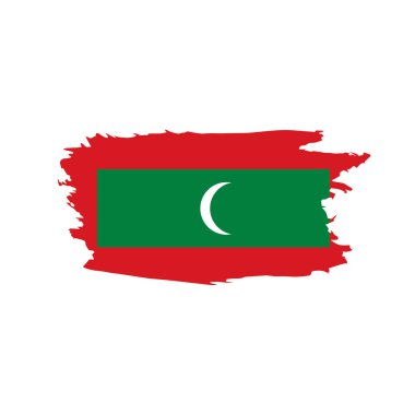 Maldivler bayrağı, vektör çizim
