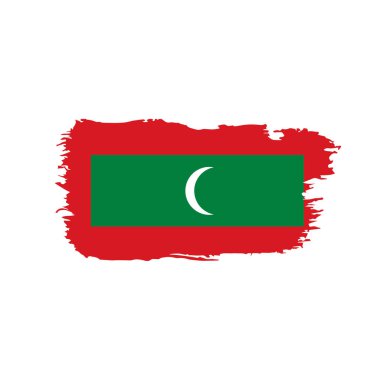 Maldivler bayrağı, vektör çizim