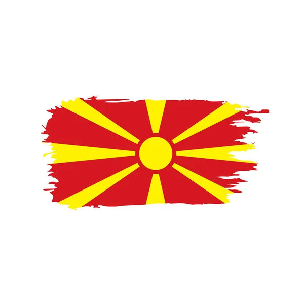 Bandera de Macedonia, vector de ilustración — Vector de stock