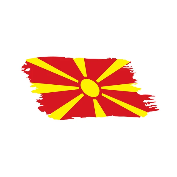 Makedoniansk flagg, vektorillustrasjon – stockvektor