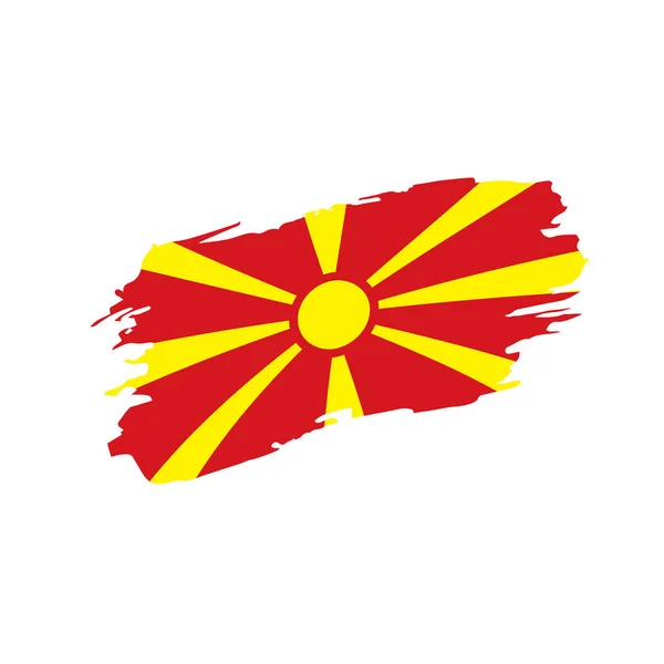 Bandera de Macedonia, vector de ilustración — Vector de stock