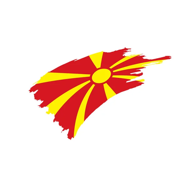 Bandera de Macedonia, vector de ilustración — Archivo Imágenes Vectoriales