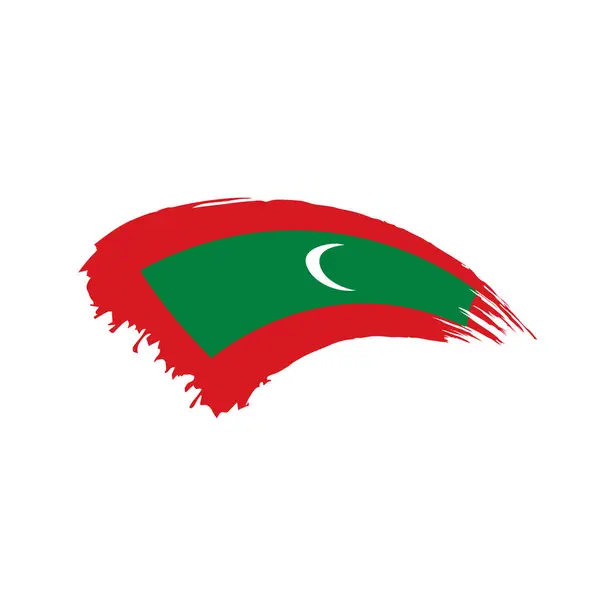 Malediven Flagge, Vektorabbildung — Stockvektor