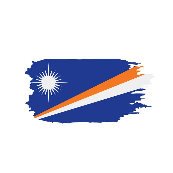 Marshall island flag, illustrazione vettoriale — Vettoriale Stock