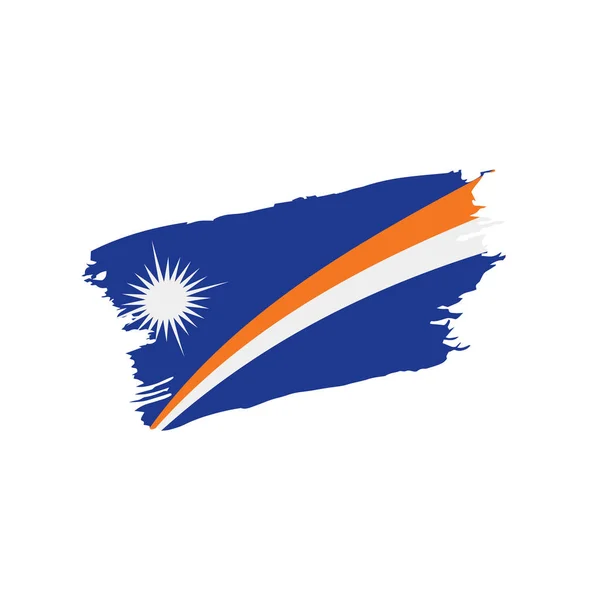 Marshall island flag, illustrazione vettoriale — Vettoriale Stock