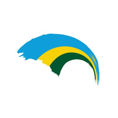 Ruanda bayrak, vektör çizim