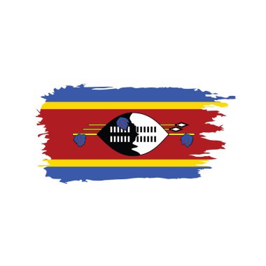 Svaziland bayrak, vektör çizim