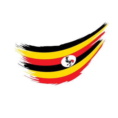 Uganda bayrağı, vektör çizim