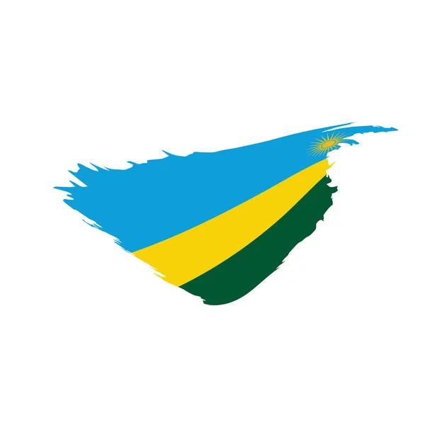 Vlag van Rwanda, vectorillustratie — Stockvector