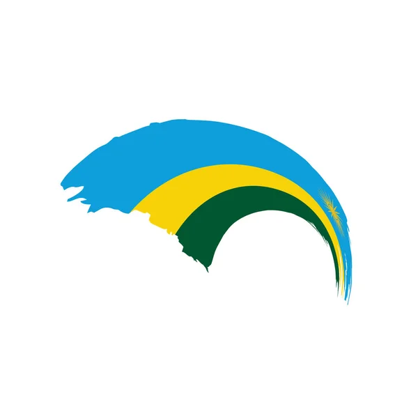 Rwanda flagga, vektorillustration — Stock vektor