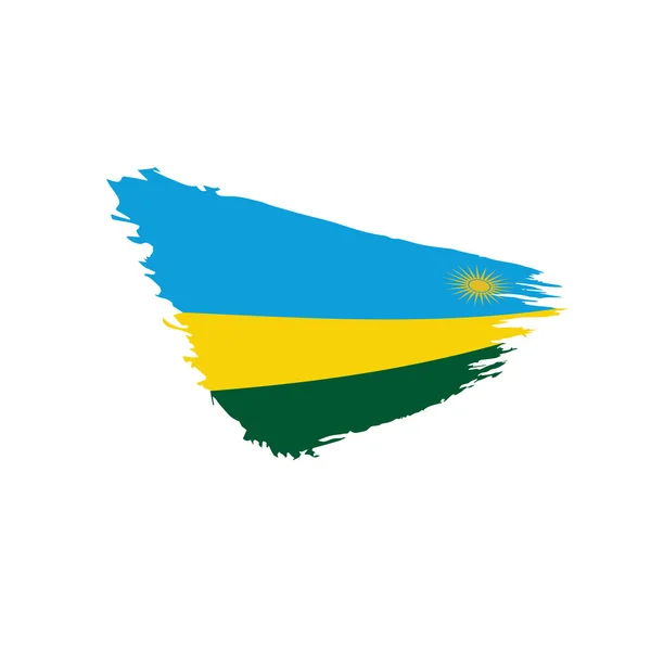 Vlag van Rwanda, vectorillustratie — Stockvector