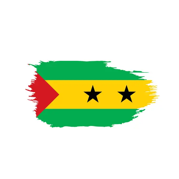 Vlag van Sao Tomé en Principe, vectorillustratie — Stockvector
