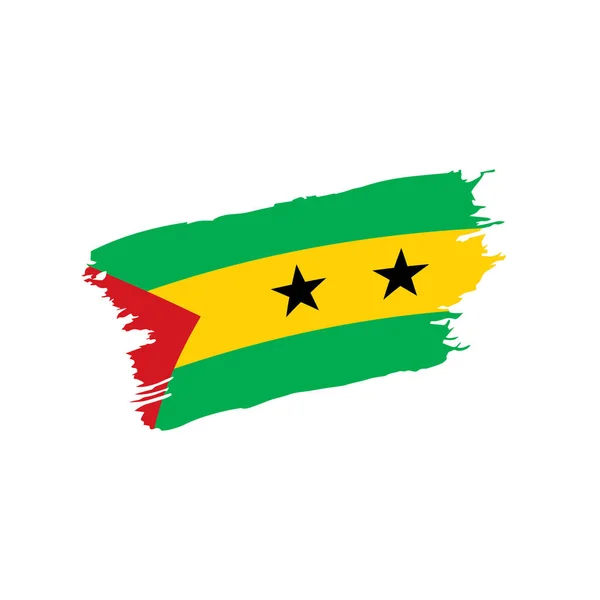 Sao Tomé és Príncipe zászló, vektoros illusztráció — Stock Vector