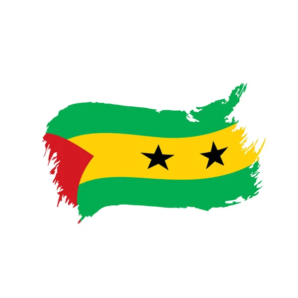 Sao Tome och Principe flagga, vektorillustration — Stock vektor