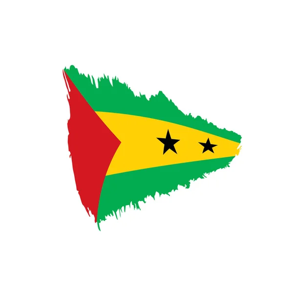 Vlag van Sao Tomé en Principe, vectorillustratie — Stockvector