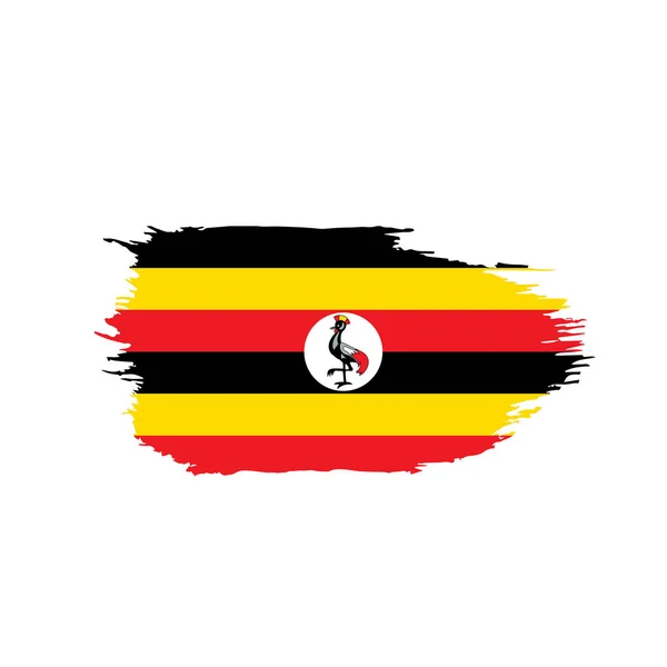 Bandera de Uganda, vector de ilustración — Vector de stock