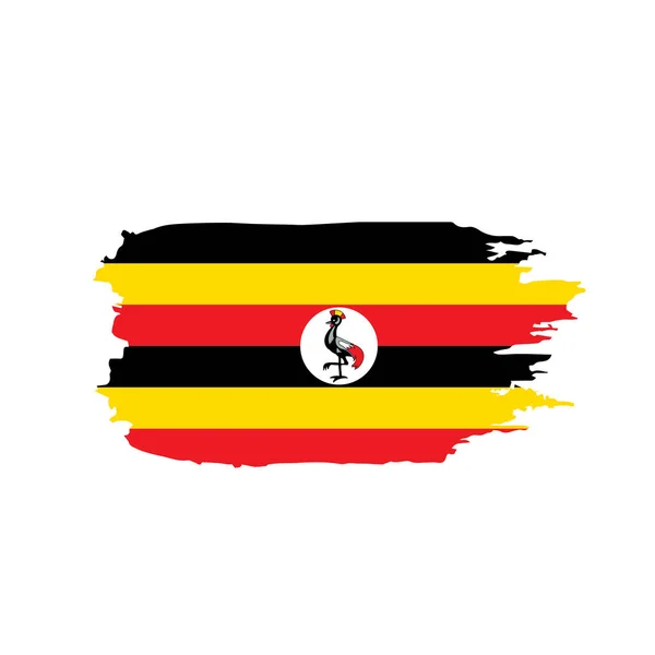 Bandera de Uganda, vector de ilustración — Vector de stock