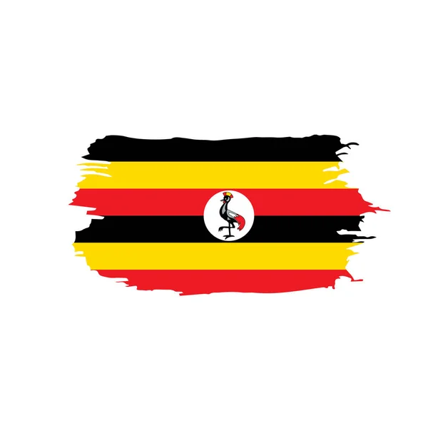 Ugandas Flagge, Vektorabbildung — Stockvektor