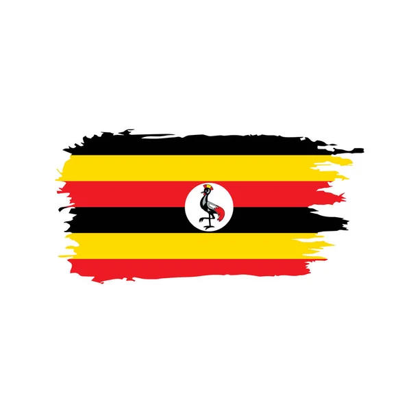 Ugandas Flagge, Vektorabbildung — Stockvektor