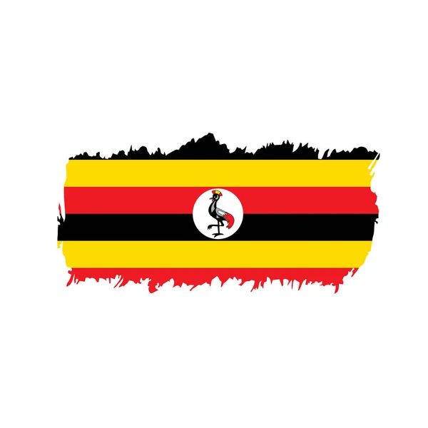 Uganda flagga, vektorillustration — Stock vektor