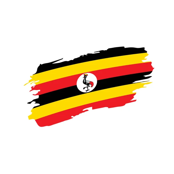 Vlag van Oeganda, vectorillustratie — Stockvector