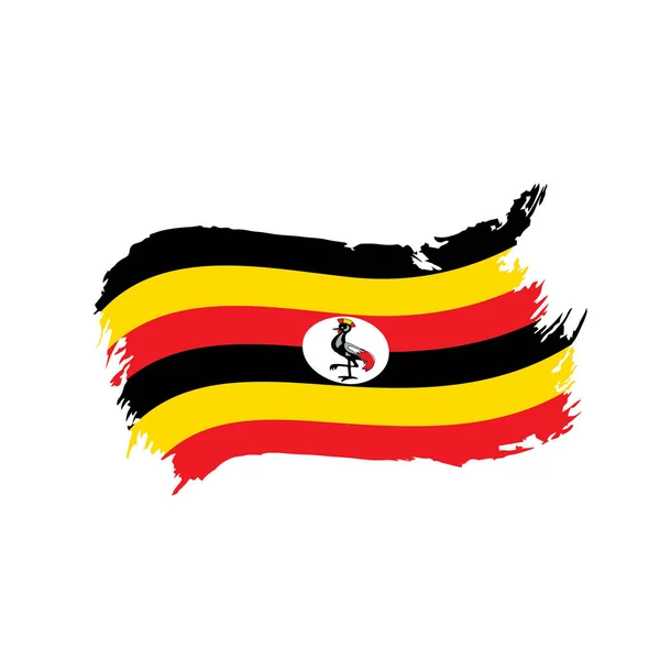 Uganda flag, vector illustration — Stock Vector