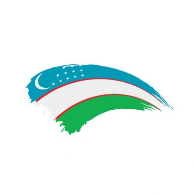 Özbekistan bayrağı, vektör çizim