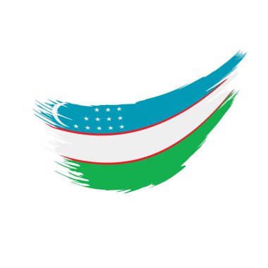 Özbekistan bayrağı, vektör çizim