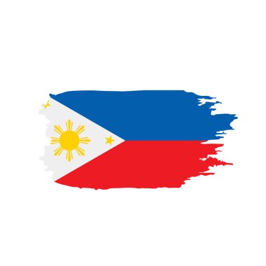 Filipinler bayrağı, vektör çizim